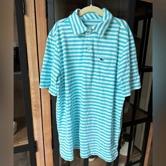 Vineyard Vines Other - Vineyard Vines boys polo short sleeve cotton collar kingston stripe shirt whale